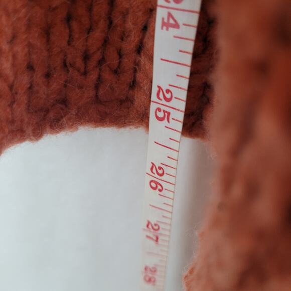 Free People rust orange wool angora oversized slouchy sweater Size small - Picture 8 of 8